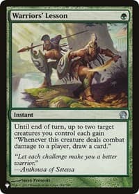 Warriors' Lesson - The List Reprints - Magic: The Gathering card