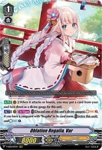 Oblation Regalia, Var - V-SS08: Clan Selection Plus Vol.2 - Cardfight Vanguard card