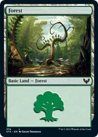 Forest (374) - Strixhaven: School of Mages - Magic: The Gathering card