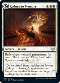 Reduce to Memory - Strixhaven: School of Mages - Magic: The Gathering card