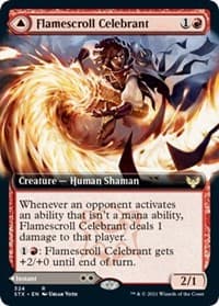 Flamescroll Celebrant (Extended Art) - Strixhaven: School of Mages - Magic: The Gathering card