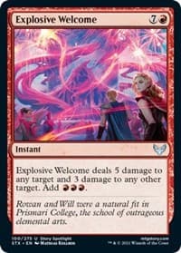 Explosive Welcome - Strixhaven: School of Mages - Magic: The Gathering card