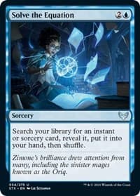 Solve the Equation - Strixhaven: School of Mages - Magic: The Gathering card