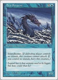 Sea Serpent - Fifth Edition - Magic: The Gathering card