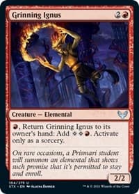 Grinning Ignus - Strixhaven: School of Mages - Magic: The Gathering card