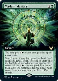 Verdant Mastery (Extended Art) - Strixhaven: School of Mages - Magic: The Gathering card