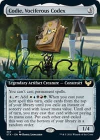 Codie, Vociferous Codex (Extended Art) - Strixhaven: School of Mages - Magic: The Gathering card