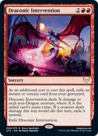 Draconic Intervention - Strixhaven: School of Mages - Magic: The Gathering card