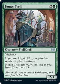 Honor Troll - Strixhaven: School of Mages - Magic: The Gathering card