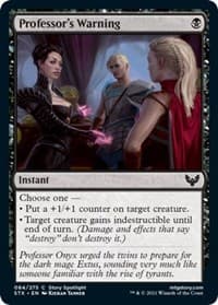 Professor's Warning - Strixhaven: School of Mages - Magic: The Gathering card