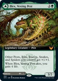 Blex, Vexing Pest (Extended Art) - Strixhaven: School of Mages - Magic: The Gathering card