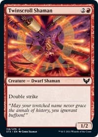 Twinscroll Shaman - Strixhaven: School of Mages - Magic: The Gathering card