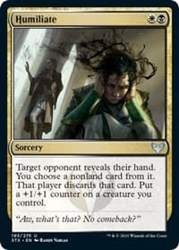 Humiliate - Strixhaven: School of Mages - Magic: The Gathering card