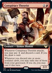Conspiracy Theorist (Extended Art) - Strixhaven: School of Mages - Magic: The Gathering card
