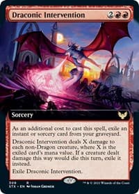 Draconic Intervention (Extended Art) - Strixhaven: School of Mages - Magic: The Gathering card