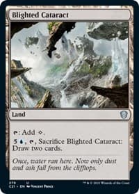 Blighted Cataract - Commander 2021 - Magic: The Gathering card