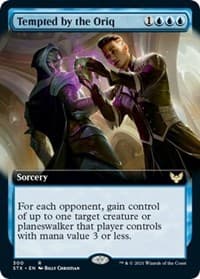 Tempted by the Oriq (Extended Art) - Strixhaven: School of Mages - Magic: The Gathering card