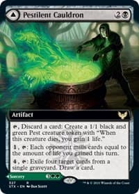 Pestilent Cauldron (Extended Art) - Strixhaven: School of Mages - Magic: The Gathering card