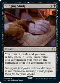 Stinging Study - Commander 2021 - Magic: The Gathering card
