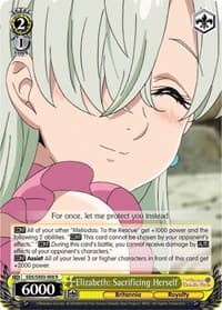 Elizabeth: Sacrificing Herself - The Seven Deadly Sins - Weiss Schwarz card
