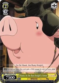 Hawk: In the Rust Knight's Armor - The Seven Deadly Sins - Weiss Schwarz card