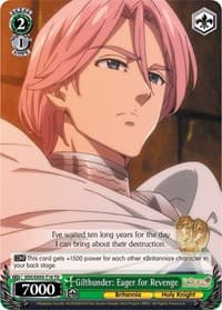 Gilthunder: Eager for Revenge - The Seven Deadly Sins - Weiss Schwarz card