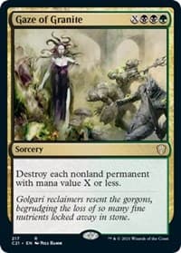 Gaze of Granite - Commander 2021 - Magic: The Gathering card