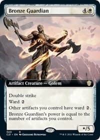 Bronze Guardian (Extended Art) - Commander 2021 - Magic: The Gathering card