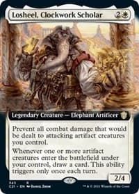 Losheel, Clockwork Scholar (Extended Art) - Commander 2021 - Magic: The Gathering card