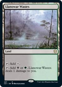 Llanowar Wastes - Commander 2021 - Magic: The Gathering card