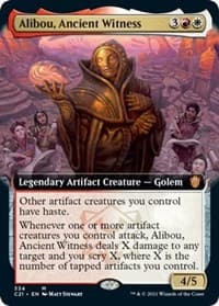 Alibou, Ancient Witness (Extended Art) - Commander 2021 - Magic: The Gathering card
