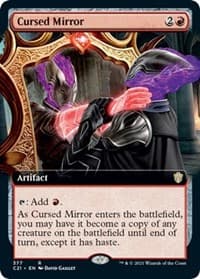 Cursed Mirror (Extended Art) - Commander 2021 - Magic: The Gathering card
