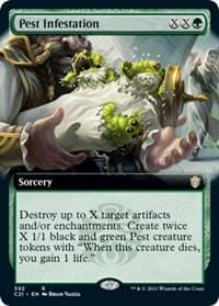 Pest Infestation (Extended Art) - Commander 2021 - Magic: The Gathering card