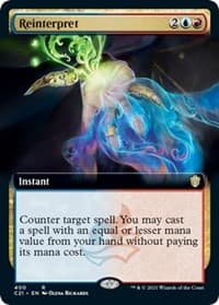 Reinterpret (Extended Art) - Commander 2021 - Magic: The Gathering card