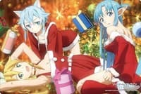 Bushiroad Rubber Mat Collection Vol.794: Sword Art Online -Alicization- Asuna, Leafa, Sinon Christmas ver. - Bushiroad Playmats - Playmats card