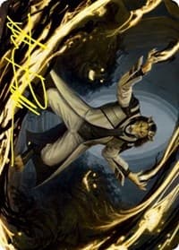 Leonin Lightscribe Art Card (Gold-Stamped Signature) - Art Series: Strixhaven - Magic: The Gathering card