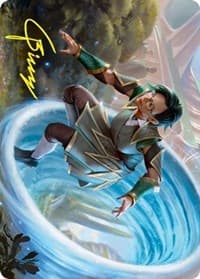 Vortex Runner Art Card (Gold-Stamped Signature) - Art Series: Strixhaven - Magic: The Gathering card