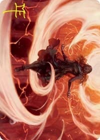 Crackle with Power Art Card (Gold-Stamped Signature) - Art Series: Strixhaven - Magic: The Gathering card