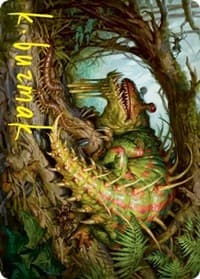 Blex, Vexing Pest Art Card (Gold-Stamped Signature) - Art Series: Strixhaven - Magic: The Gathering card