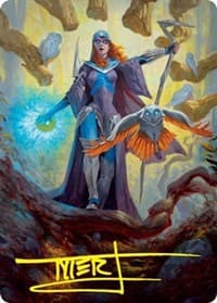 Kasmina, Enigma Sage Art Card (Gold-Stamped Signature) - Art Series: Strixhaven - Magic: The Gathering card