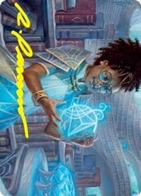Zimone, Quandrix Prodigy Art Card (Gold-Stamped Signature) - Art Series: Strixhaven - Magic: The Gathering card
