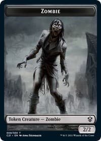 Zombie // Horror Double-Sided Token - Commander 2021 - Magic: The Gathering card