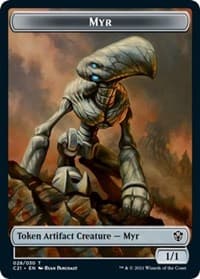 Myr // Treasure Double-Sided Token - Commander 2021 - Magic: The Gathering card