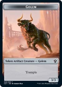 Golem (026) // Thopter Double-Sided Token - Commander 2021 - Magic: The Gathering card