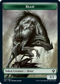Beast (010) // Whale Double-Sided Token - Commander 2021 - Magic: The Gathering card