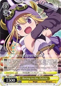 Raring to Go, Felicia - Magia Record: Puella Magi Madoka Magica [Side Story] (Anime) - Weiss Schwarz card