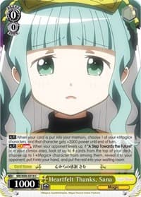 Heartfelt Thanks, Sana - Magia Record: Puella Magi Madoka Magica [Side Story] (Anime) - Weiss Schwarz card