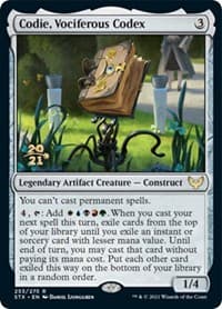 Codie, Vociferous Codex - Prerelease Cards - Magic: The Gathering card