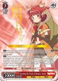 Pursuing the Truth of Rumors, Kaede (SP) - Magia Record: Puella Magi Madoka Magica [Side Story] (Anime) - Weiss Schwarz card