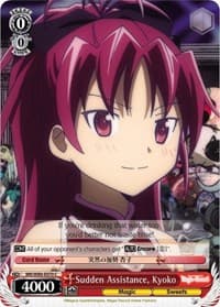Sudden Assistance, Kyoko - Magia Record: Puella Magi Madoka Magica [Side Story] (Anime) - Weiss Schwarz card